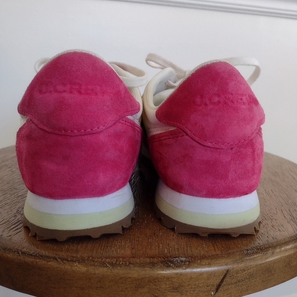 JCrew Preppy, Tennis Shoes,  Colorblock, Green & Sweet Fuchsia, size 7.5 - Picture 4 of 8